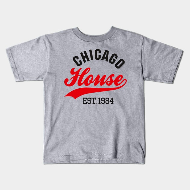 Chicago house est. 1984 Vintage Warehouse electronic dance rave music Kids T-Shirt by LaundryFactory